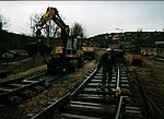 Streckenabbau Bahnhof Weikersheim 1992