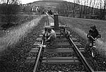 Gleistrennung vor der Tauberbrücke Schäftersheim 1992