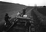 Gleistrennung vor der Tauberbrücke Schäftersheim 1992